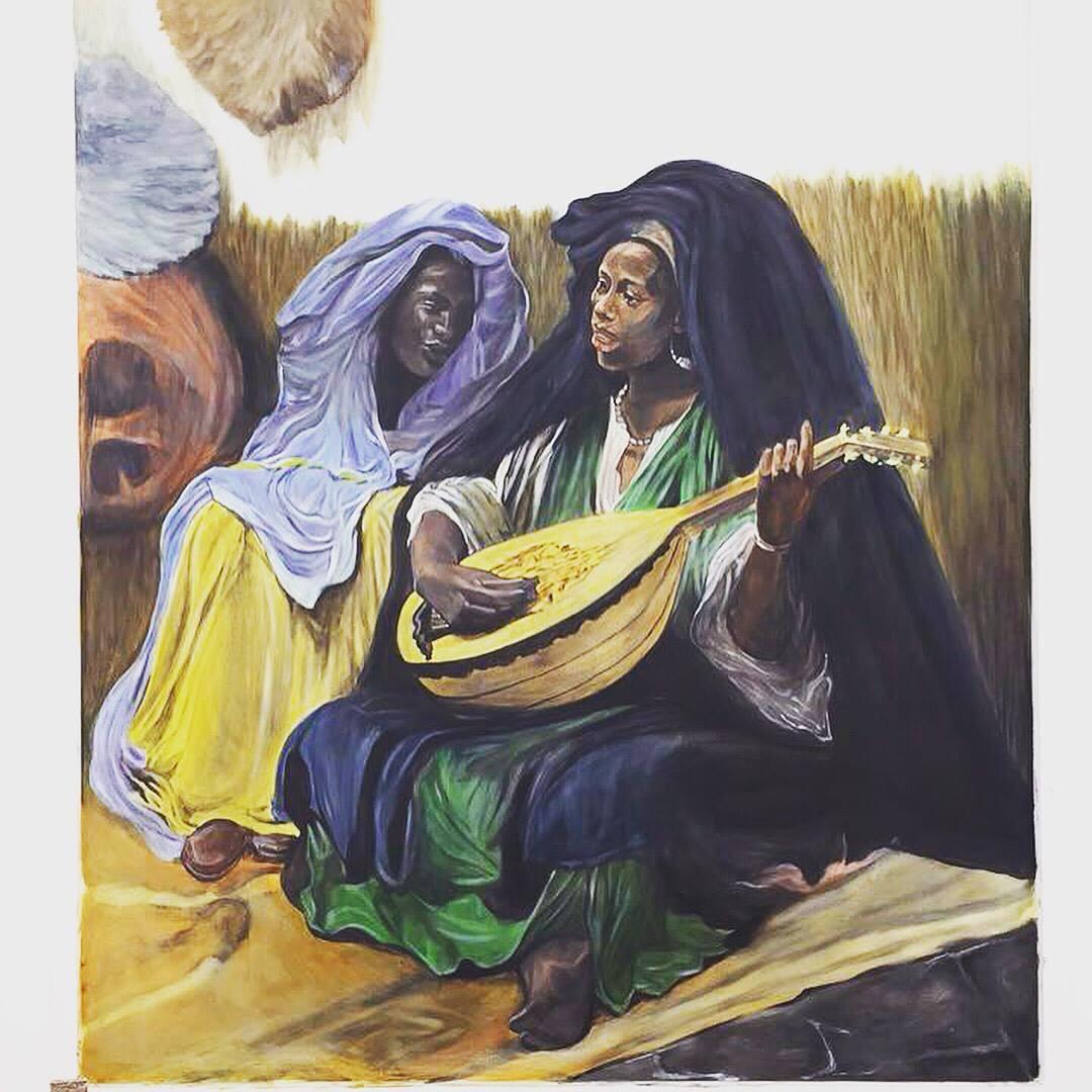 Fr. Adociacii Ce Que Du Bonheur - painting for actor Omar Sy and his wife Helen