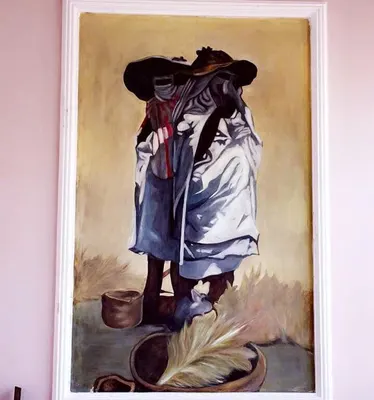 Fr. Adociacii Ce Que Du Bonheur - painting for actor Omar Sy and his wife Helen