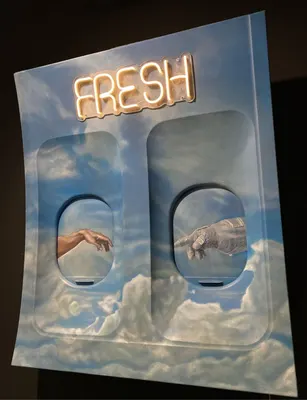 I'm painting over the original windows with panels from the airplane, this artpiece was created for Dj Snake