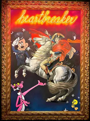 Heratbreaker (Napoleon) mixed media painting