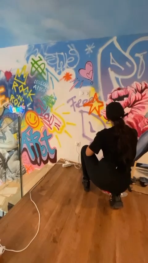 Mural painting for tapas restaurant N.4 in city center of Bratislava 